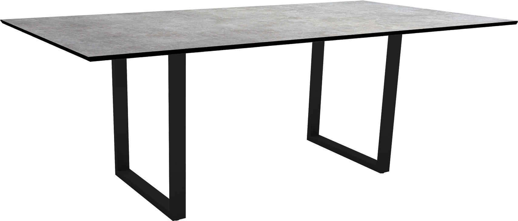 GARTENTISCH 200/100/73 cm Metall rechteckig  - Schwarz/Grau, Basics, Kunststoff/Metall (200/100/73cm) - Stern