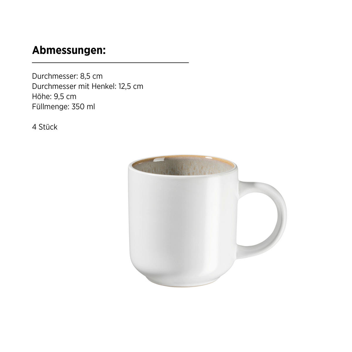 KOMBISERVICE MALEA 16-teilig  - Beige, Basics, Keramik - Mäser