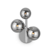 WANDLEUCHTE - Chromfarben/Grau, Trend, Glas/Metall (26/20/12cm) - MAYTONI