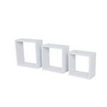 WANDREGALSET 3-teilig Weiß  - Weiß, Design, Holzwerkstoff - Carryhome