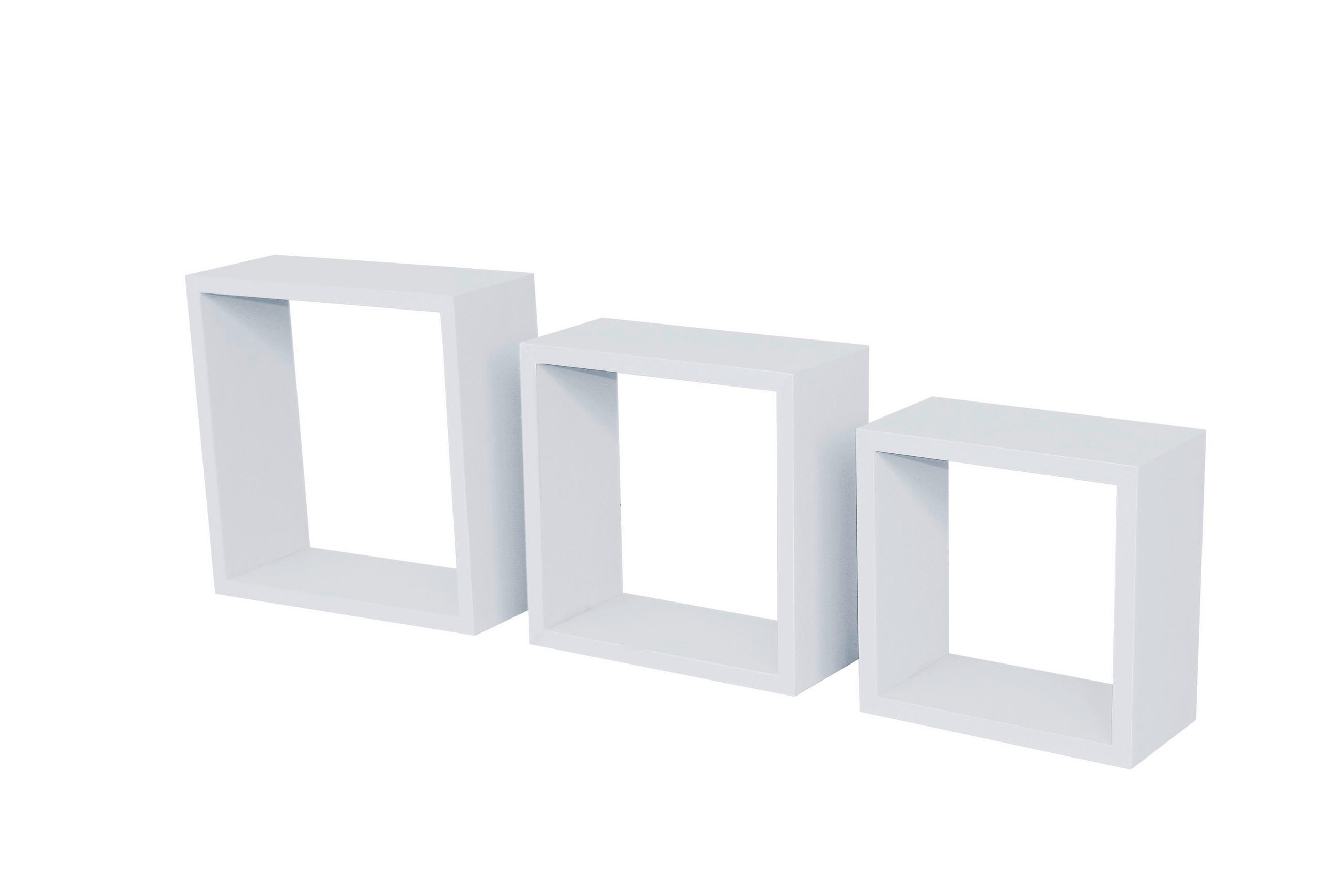 Carryhome SADA NÁSTĚNNÝCH REGÁLŮ, bílá