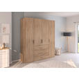 DREHTÜRENSCHRANK  in Sonoma Eiche  - Sonoma Eiche, Design, Holzwerkstoff/Kunststoff (201/223/60cm) - Novel