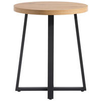 BEISTELLTISCH 40/40/48 cm Schwarz, Eiche Artisan rund  - Schwarz/Eiche Artisan, Basics, Holzwerkstoff/Metall (40/40/48cm) - Xora