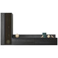 WOHNWAND  in Anthrazit  287/187/44 cm  - Anthrazit/Schwarz, Design, Glas/Holz (287/187/44cm) - Johann Jakob