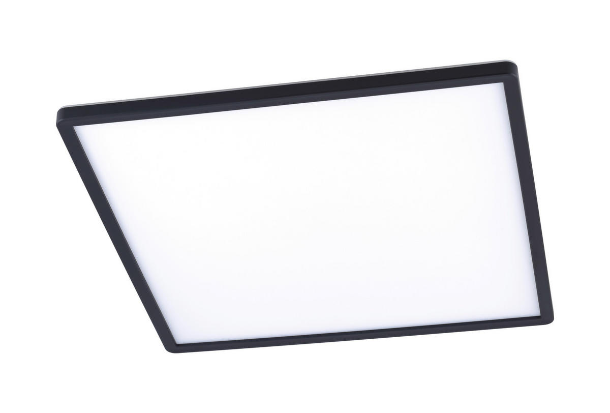 STROPNÍ LED SVÍTIDLO, 42/42/2,9 cm - černá, Basics, plast (42/42/2,9cm) - Novel