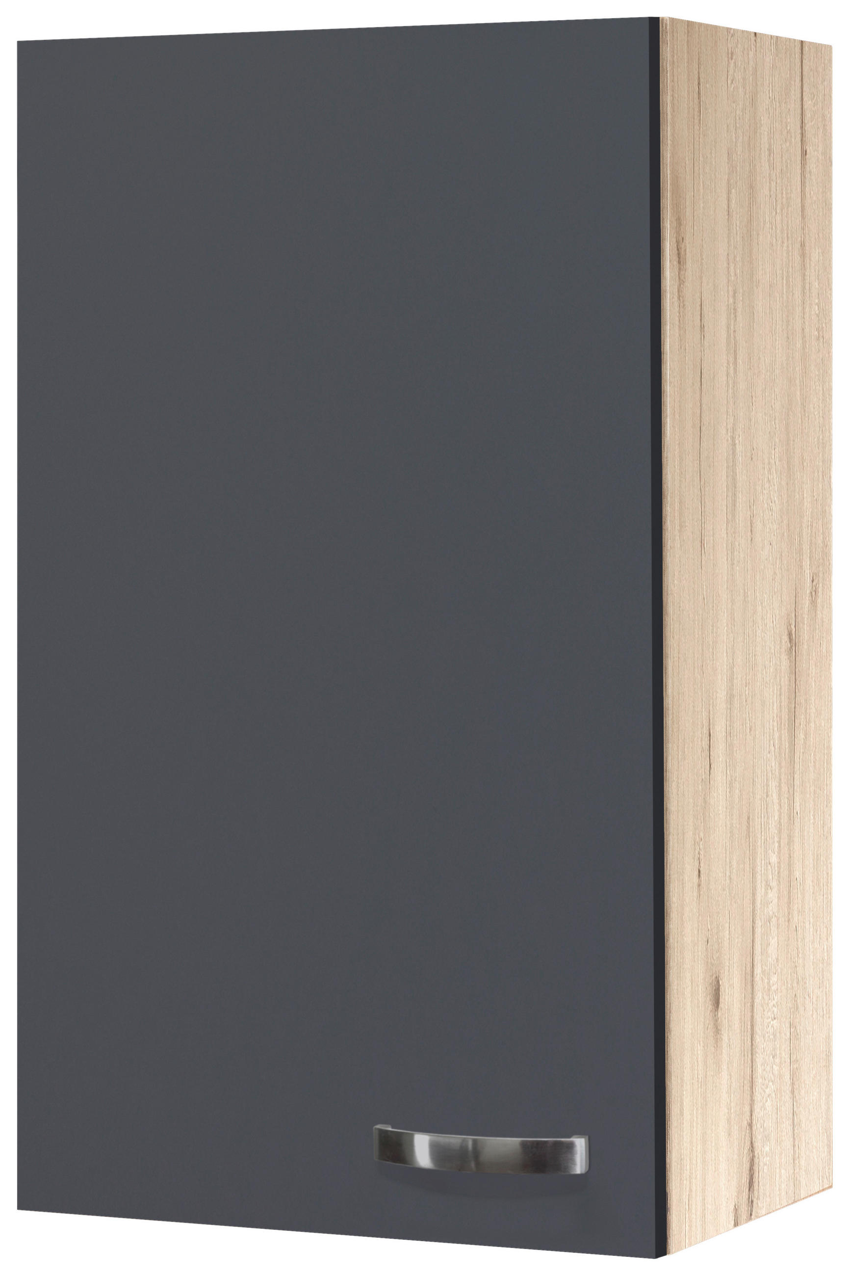 FlexWell Küchenoberschrank Eiche San Remo, Dunkelgrau 50x89x32 cm
