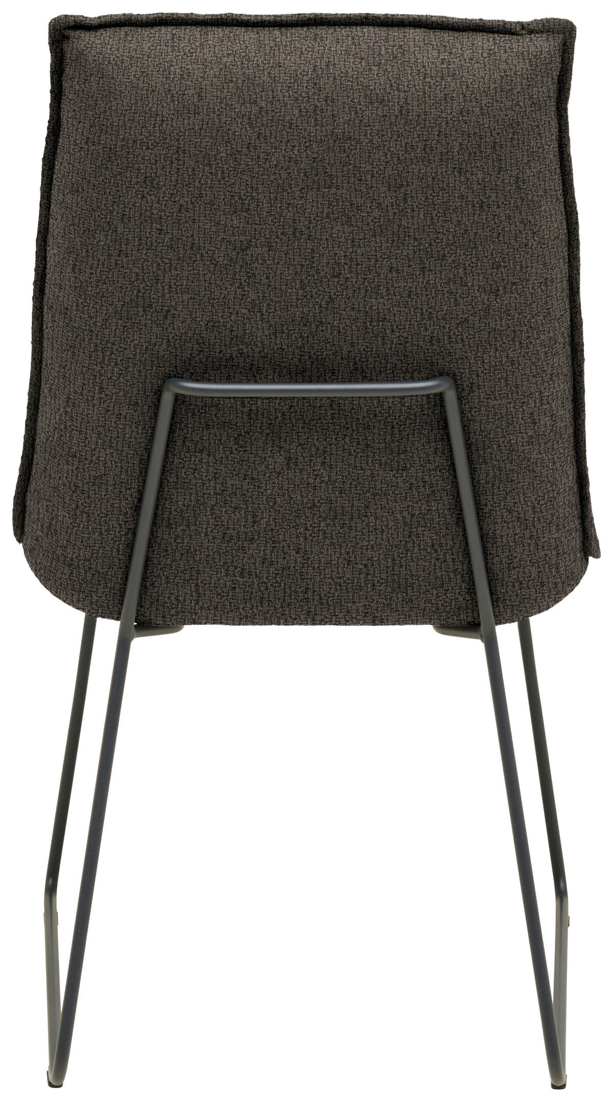 STUHL  Stoff-/Lederauswahl Webstoff  - Dunkelbraun/Graphitfarben, Design, Textil/Metall (52/85/66cm) - Cassando