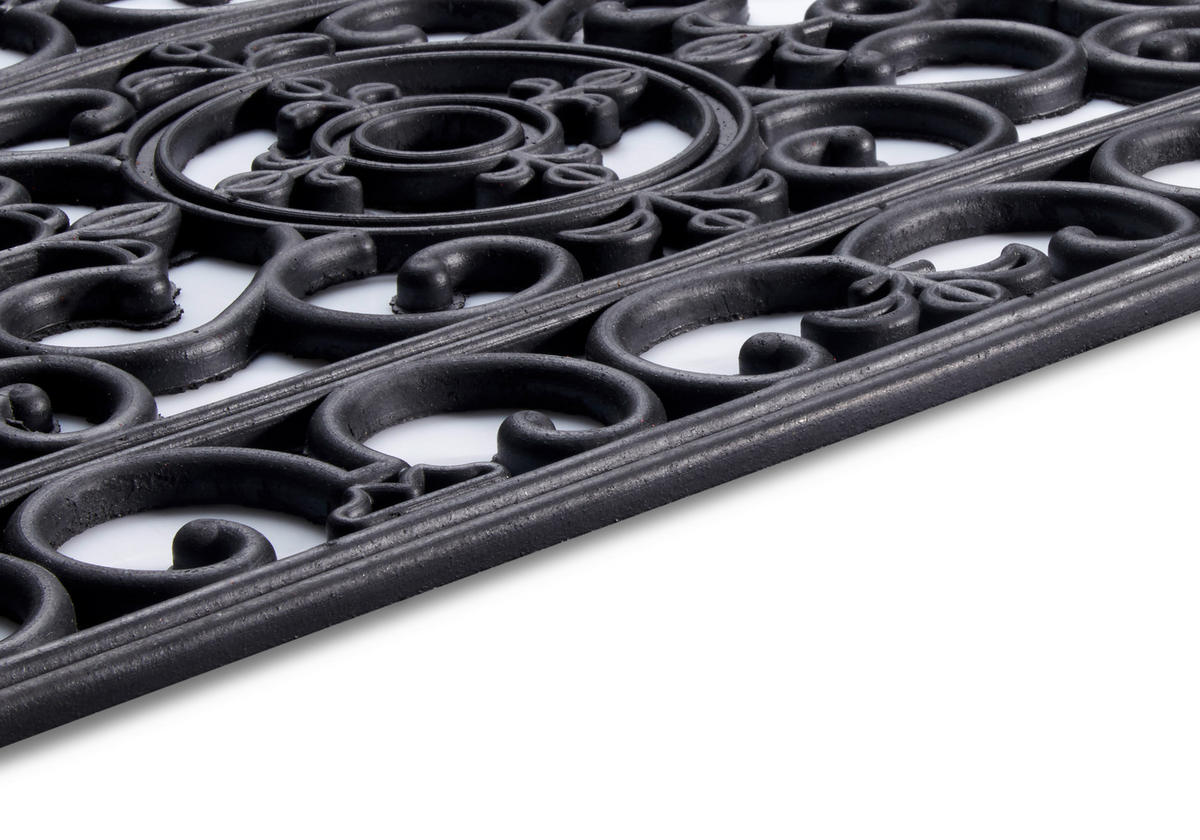 FUßMATTE  45/75 cm  Schwarz  - Schwarz, Basics, Kunststoff (45/75cm)