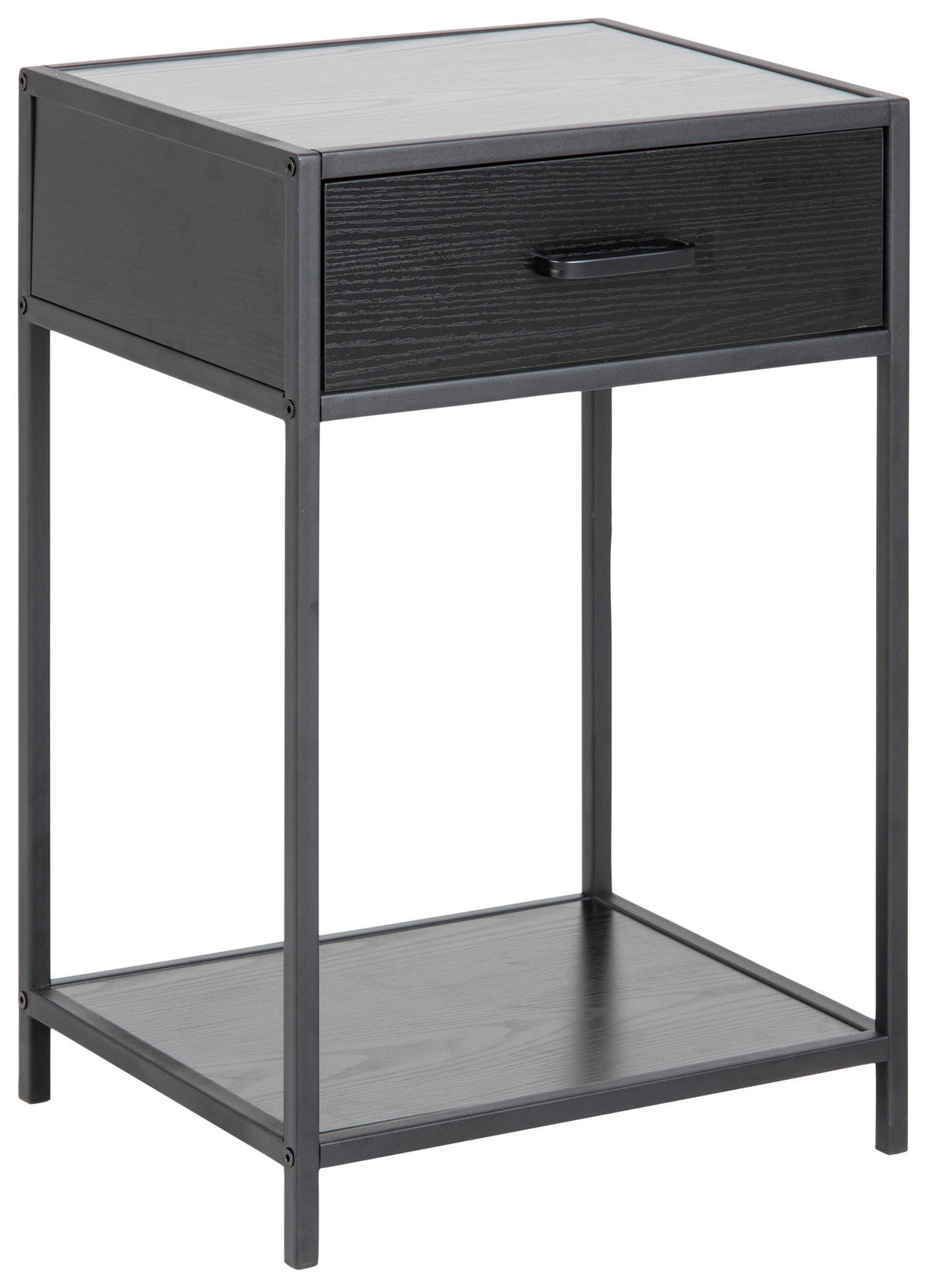 NOČNÍ STOLEK, černá, 42/63/35 cm - černá, Konvenční, kov/dřevo (42/63/35cm) - Livetastic