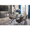 ESSTISCH in Metall, Keramik 180/90/75 cm  - Schwarz/Grau, Design, Keramik/Metall (180/90/75cm) - Hom`in