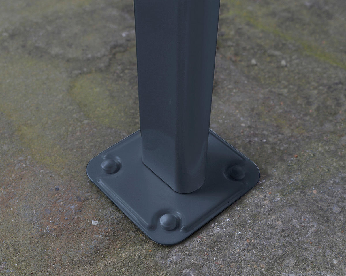 TERRASSENÜBERDACHUNG 447/257/230 cm   - Grau, Basics, Metall (447/257/230cm)