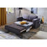 SCHLAFSOFA in Textil Schwarz - Silberfarben/Schwarz, KONVENTIONELL, Kunststoff/Textil (190/83/98cm) - Carryhome SCHLAFSOFA in Textil Schwarz - Silberfarben/Schwarz, KONVENTIONELL, Kunststoff/Textil (190/83/98cm) - Carryhome