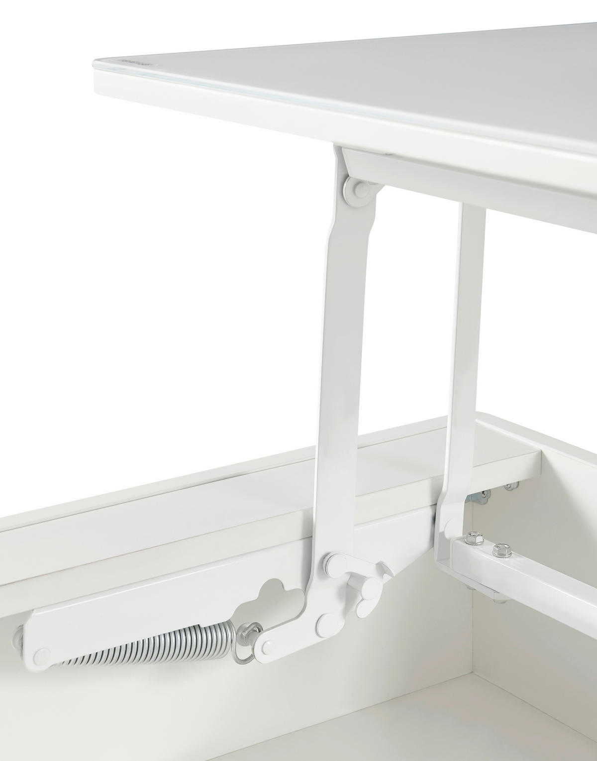 COUCHTISCH in Metall 70/40,5-65,5/60 cm  - Schwarz/Weiß, Design, Metall (70/40,5-65,5/60cm) - Livetastic