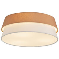 DECKENLEUCHTE 37/14 cm  - Weiß/Mokka, Trend, Kunststoff/Textil (37/14cm) - Collett's Monde