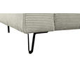 BIGSOFA  in Cord Naturfarben  - Schwarz/Naturfarben, KONVENTIONELL, Textil/Metall (246/100/116cm) - Carryhome