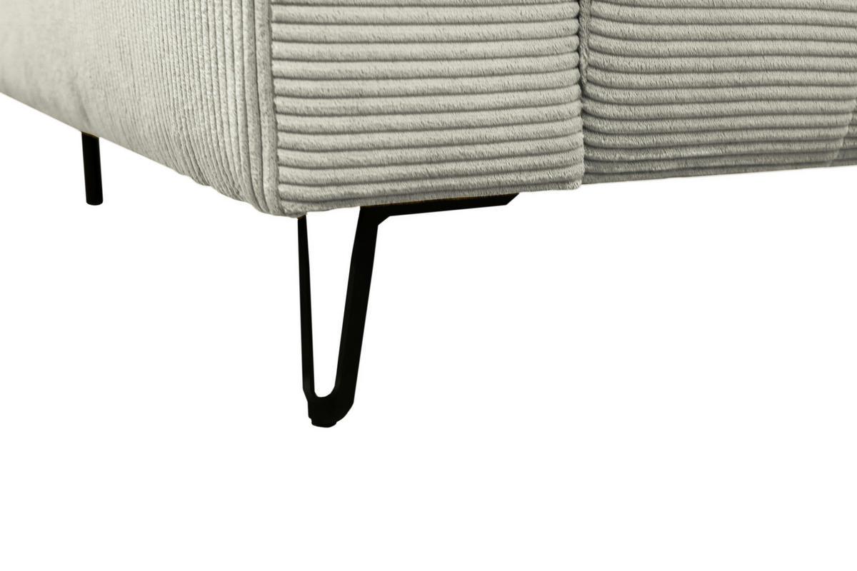 BIGSOFA Cord Naturfarben  - Schwarz/Naturfarben, KONVENTIONELL, Textil/Metall (246/100/116cm) - Carryhome
