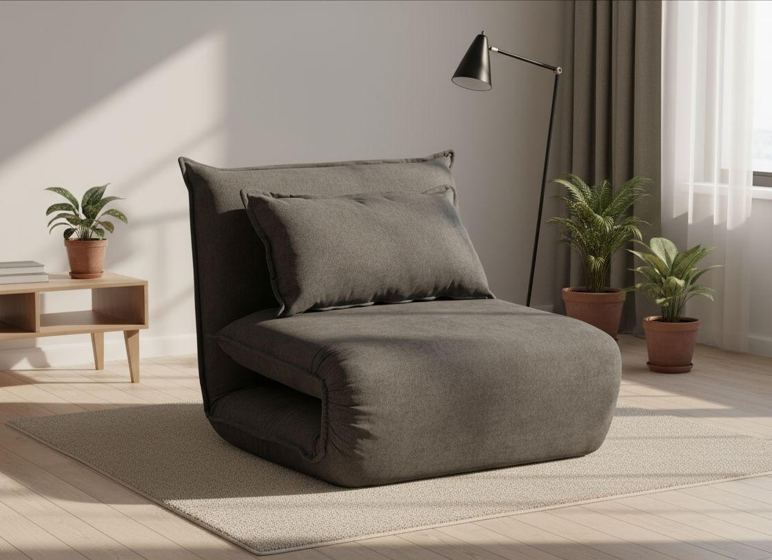 SCHLAFSESSEL Webstoff Dunkelgrau    - Dunkelgrau, Design, Textil/Metall (83/70/85cm) - Livetastic