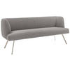 SITZBANK 200/87/64 cm Webstoff Edelstahlfarben, Graubraun  - Edelstahlfarben/Graubraun, Design, Textil/Metall (200/87/64cm) - Venjakob