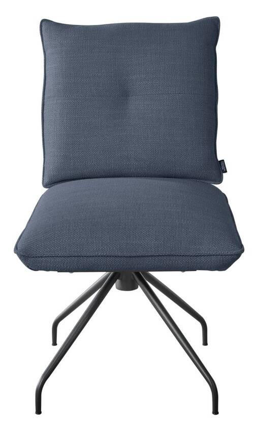 STUHL - Schwarz/Dunkelblau, Design, Textil/Metall (50/90/70cm) - Dieter Knoll