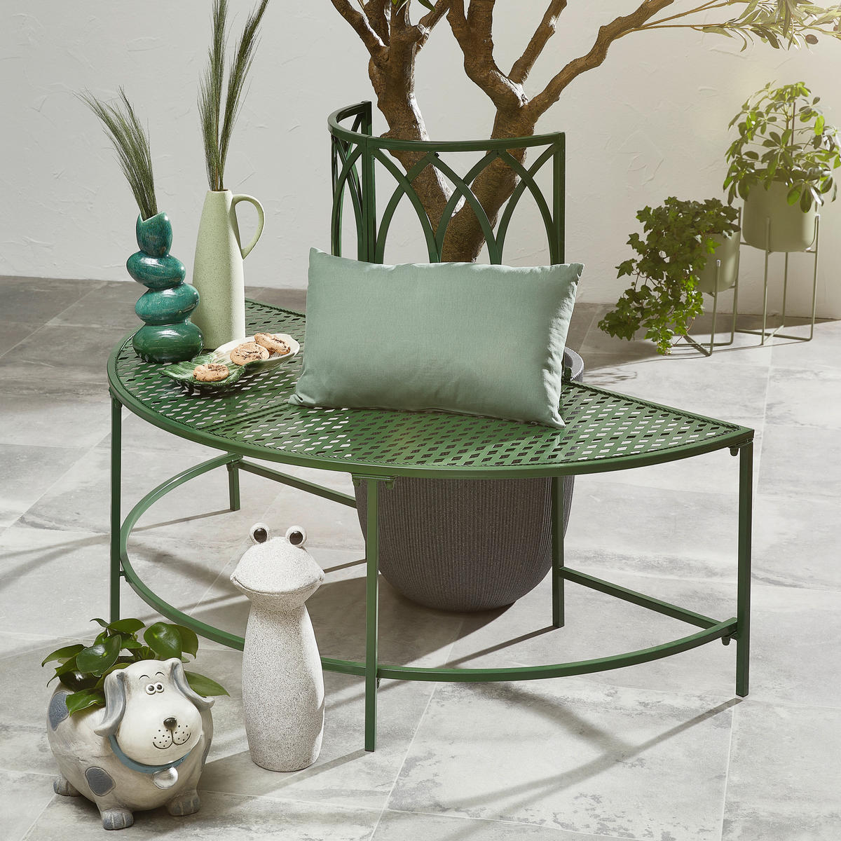 PFLANZENTOPF   - Grün, Trend, Metall (20/45cm) - Ambia Home