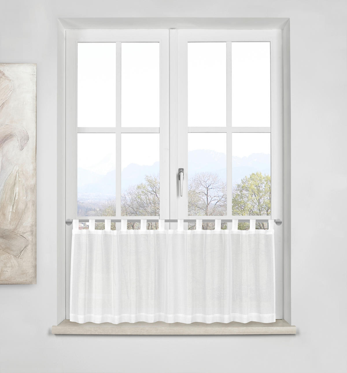 KURZGARDINE    140/50 cm  - Weiß, Basics, Textil (140/50cm) - Esposa