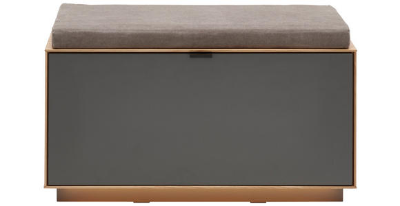 GARDEROBENBANK  in 85/42/42 cm  - Eichefarben/Schwarz, Natur, Holz/Holzwerkstoff (85/42/42cm) - Linea Natura