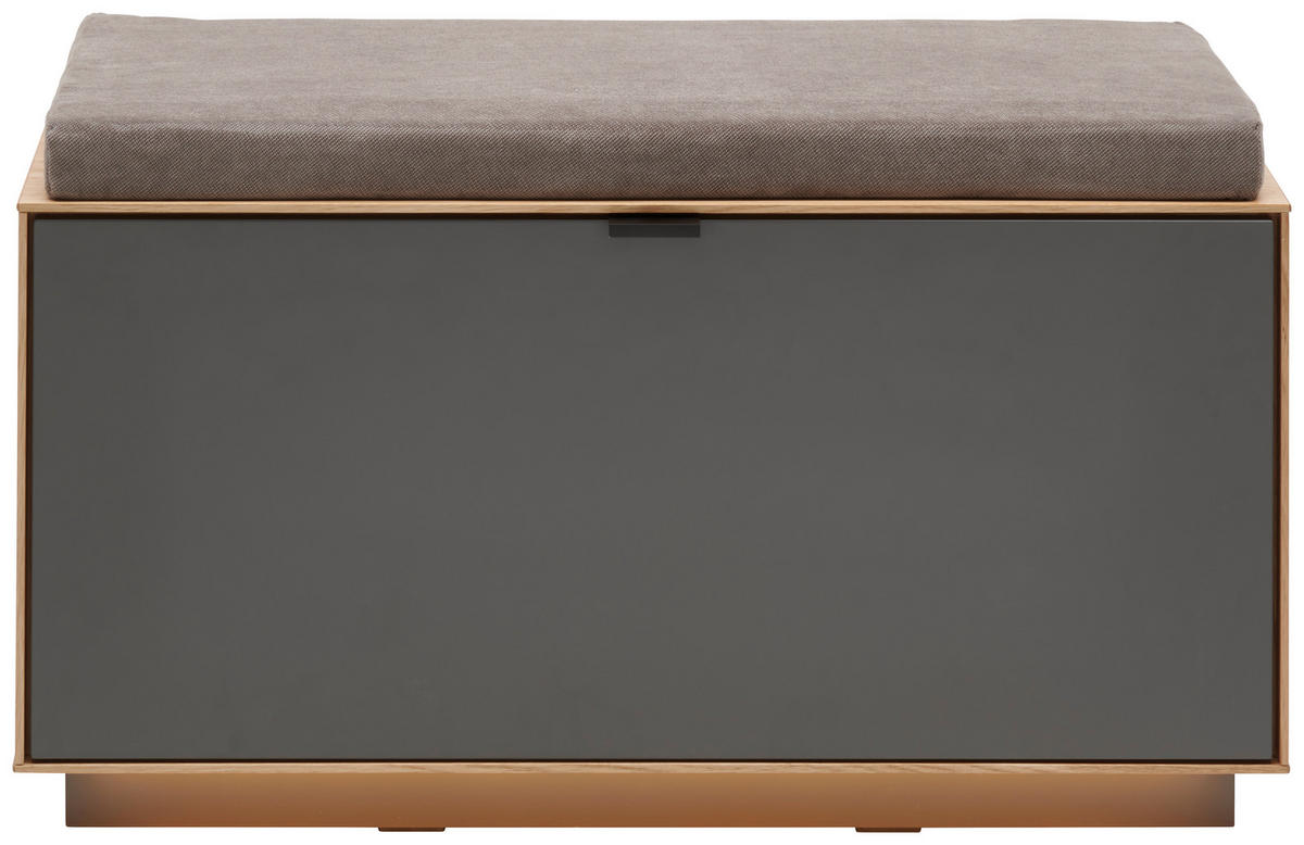 GARDEROBENBANK  in 85/42/42 cm  - Eichefarben/Schwarz, Natur, Holz/Holzwerkstoff (85/42/42cm) - Linea Natura