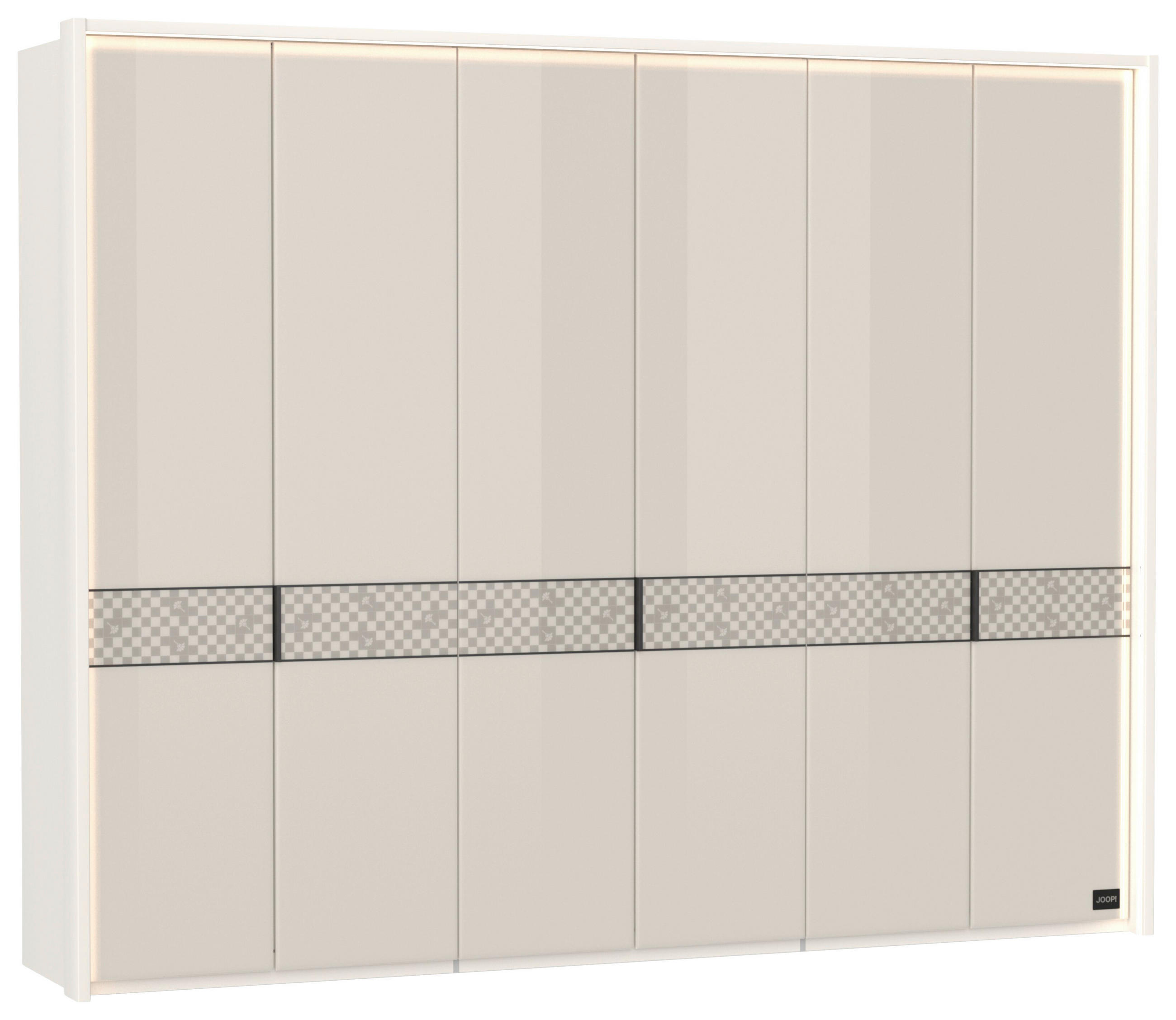 DREHTÜRENSCHRANK  in Champagner  - Champagner/Schwarz, Design, Glas/Holzwerkstoff (300/236/58cm) - Joop!