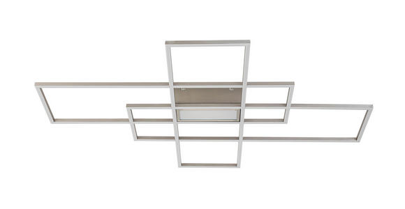 LED-DECKENLEUCHTE 100/75/7,5 cm - Nickelfarben, Design, Kunststoff/Metall (100/75/7,5cm) - Novel