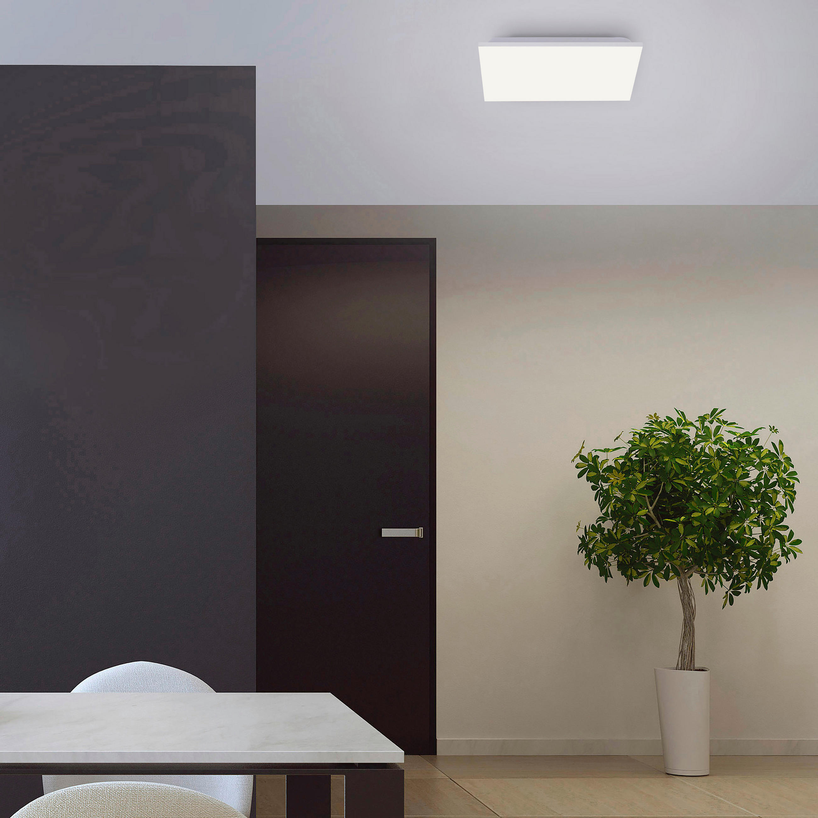 LED-DECKENLEUCHTE Eleonora 44,5/44,5/7,2 cm   - Basics, Kunststoff/Metall (44,5/44,5/7,2cm)