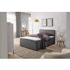 BOXBETT 120/200 cm,  in Grau, Matratze, Topper, H2 = mittel  - Grau, KONVENTIONELL, Holz (120/200cm) - P & B