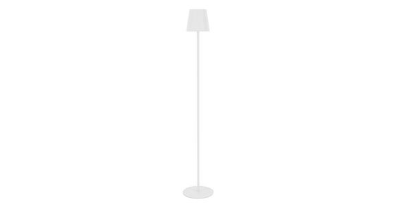 AKKU-STEHLEUCHTE 22/130 cm - Weiß, Design, Kunststoff/Metall (22/130cm) - Novel