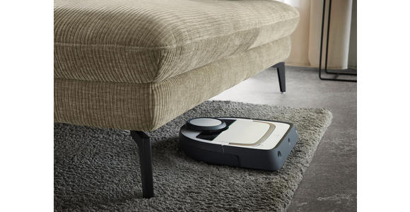 WOHNLANDSCHAFT in Webstoff Beige - Beige/Schwarz, Design, Textil/Metall (208/354/157cm) - Dieter Knoll