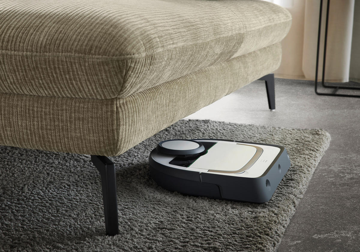 WOHNLANDSCHAFT in Webstoff Beige  - Beige/Schwarz, Design, Textil/Metall (208/354/157cm) - Dieter Knoll