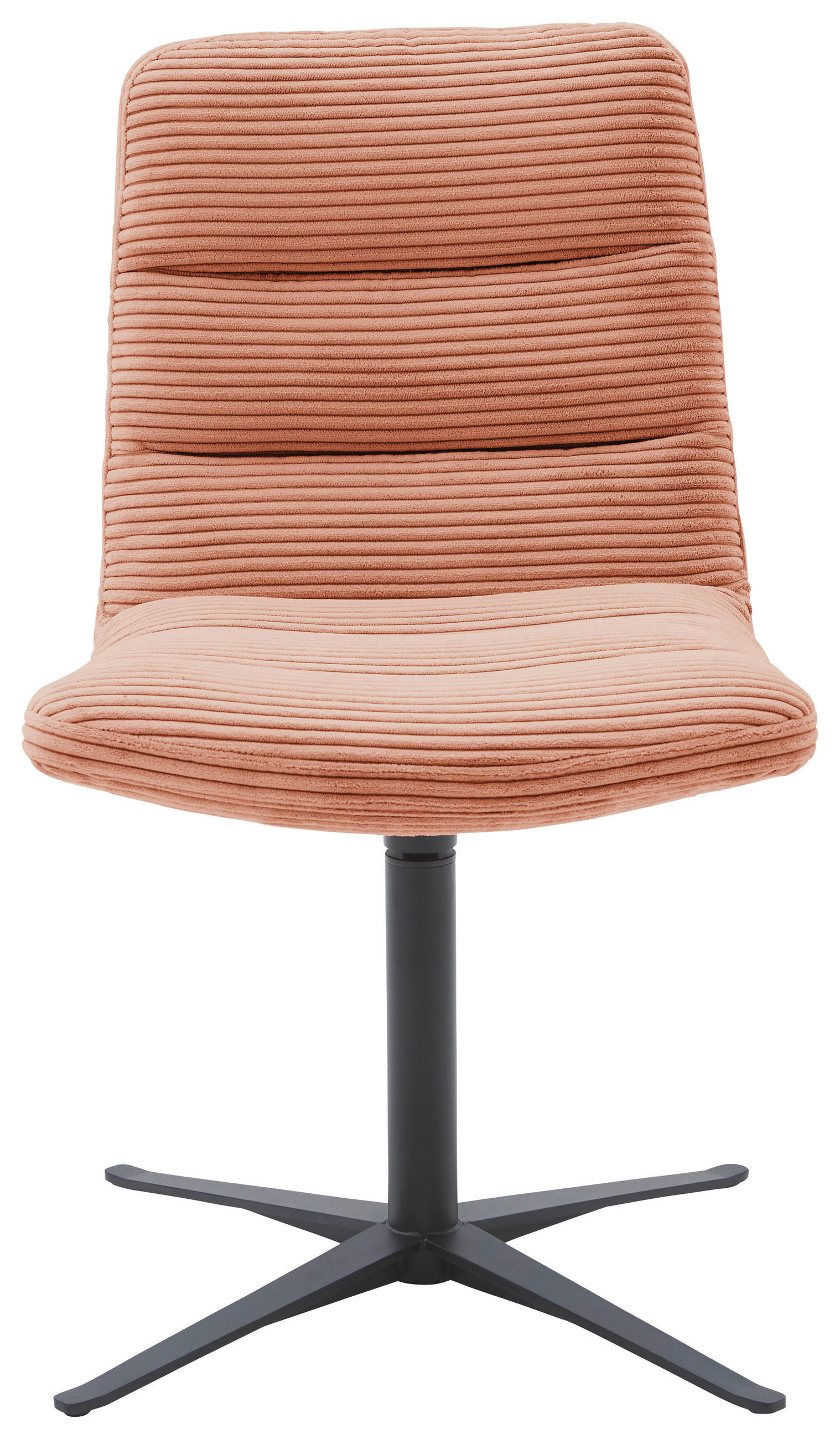 STUHL - Aprikose/Schwarz, Design, Textil/Metall (52/88/66cm) - Dieter Knoll