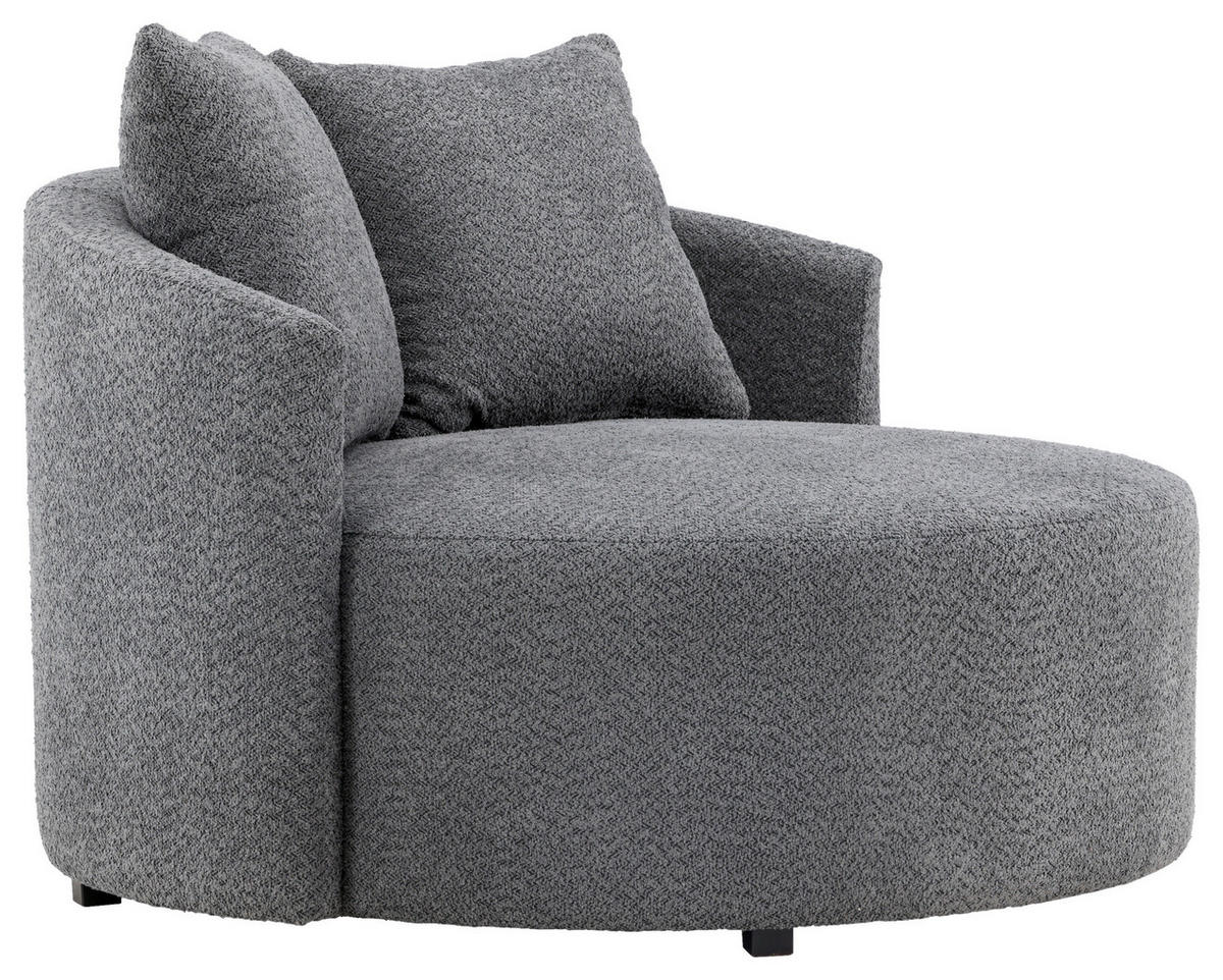XXL-FÅTÖLJ i textil grå  - grå, Design, textil (120/72/118cm) - Livetastic