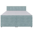 BOXSPRINGBETT 180/200 cm  in Hellblau  - Schwarz/Hellblau, KONVENTIONELL, Kunststoff/Textil (180/200cm) - Carryhome