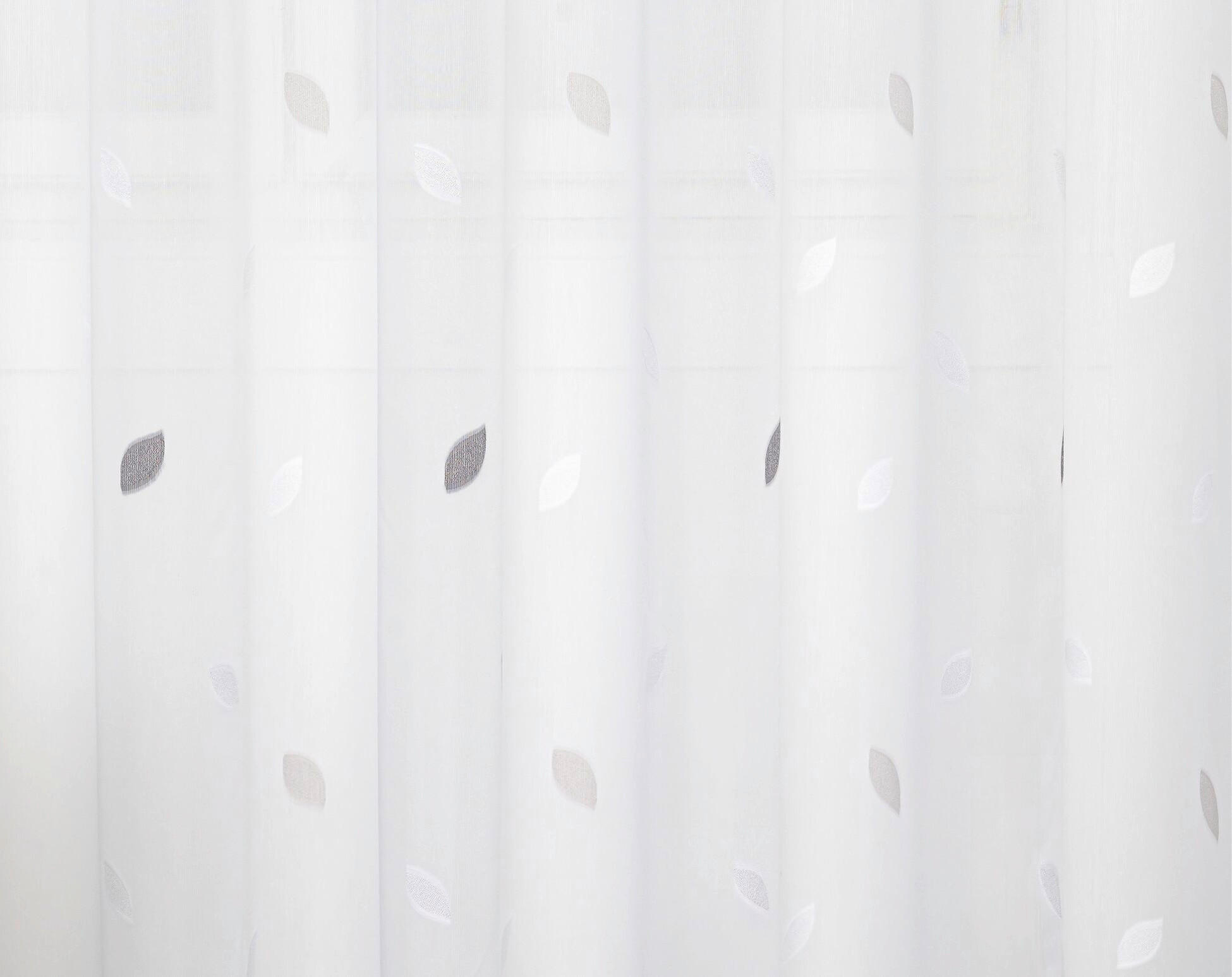 Perdea Tip Plasă  - maro deschis, Basics, textil (295cm)