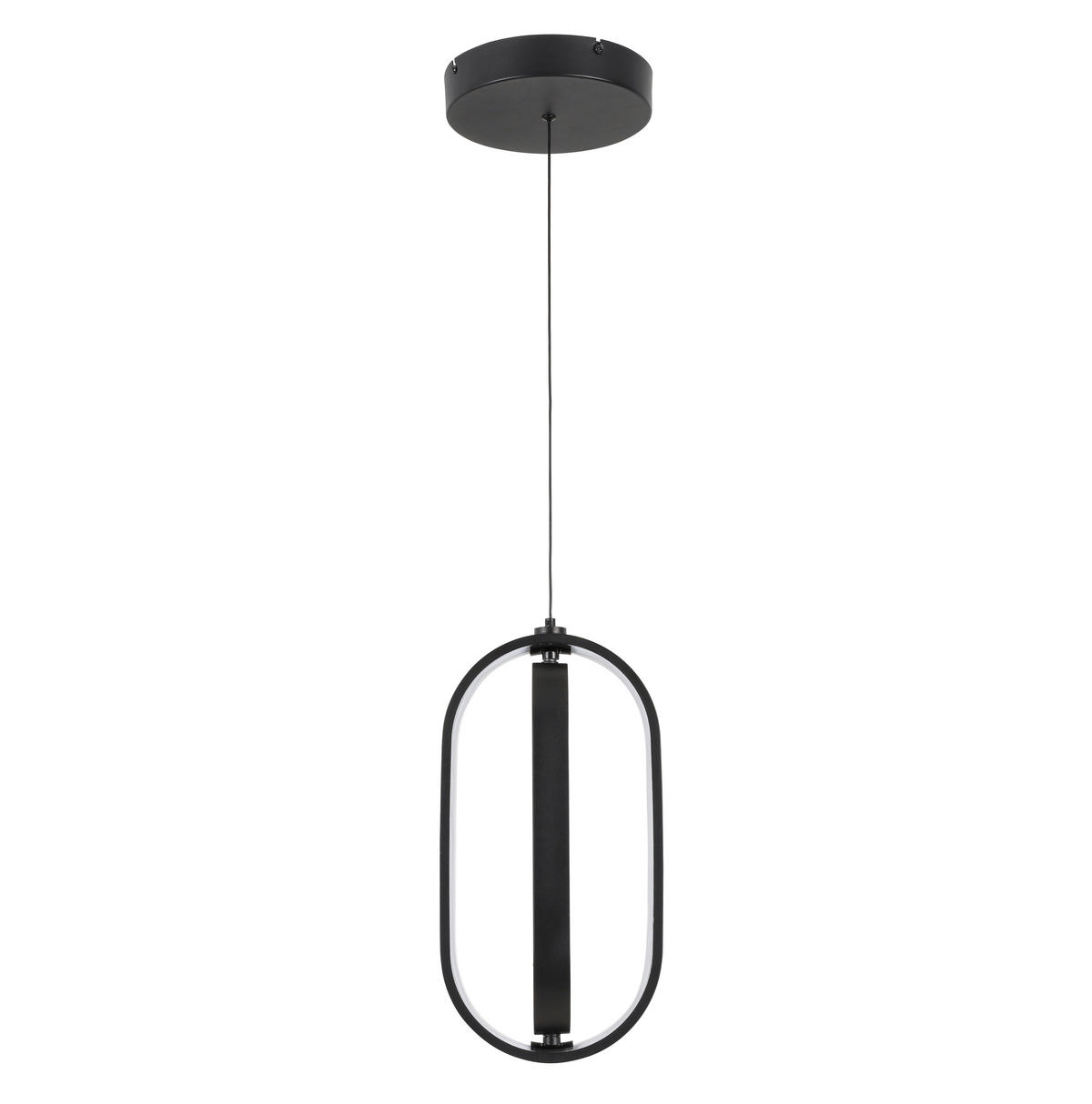 ZÁVESNÉ LED SVIETIDLO, 21/200 cm  - čierna, Design, kov/plast (21/200cm) - Novel