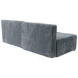 ECKSOFA Grau Cord  - Schwarz/Grau, MODERN, Holz/Textil (210/145cm) - Carryhome