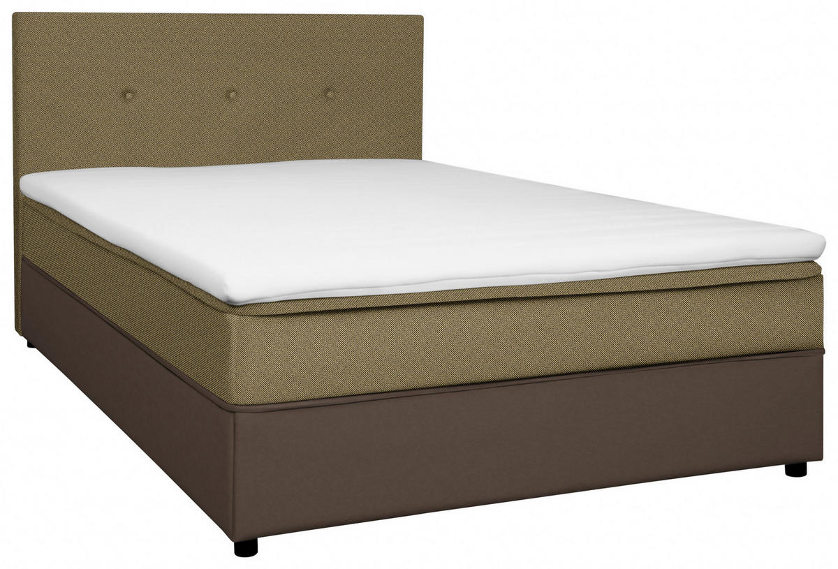 BOXBETT MERKUR - Gelb/Schwarz, KONVENTIONELL, Holz/Textil (180/200cm) - Boxxx