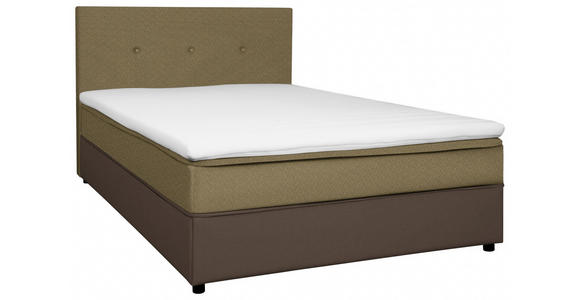 BOXBETT 120/200 cm in Gelb, Grau - Gelb/Schwarz, KONVENTIONELL, Holz/Textil (120/200cm) - Carryhome