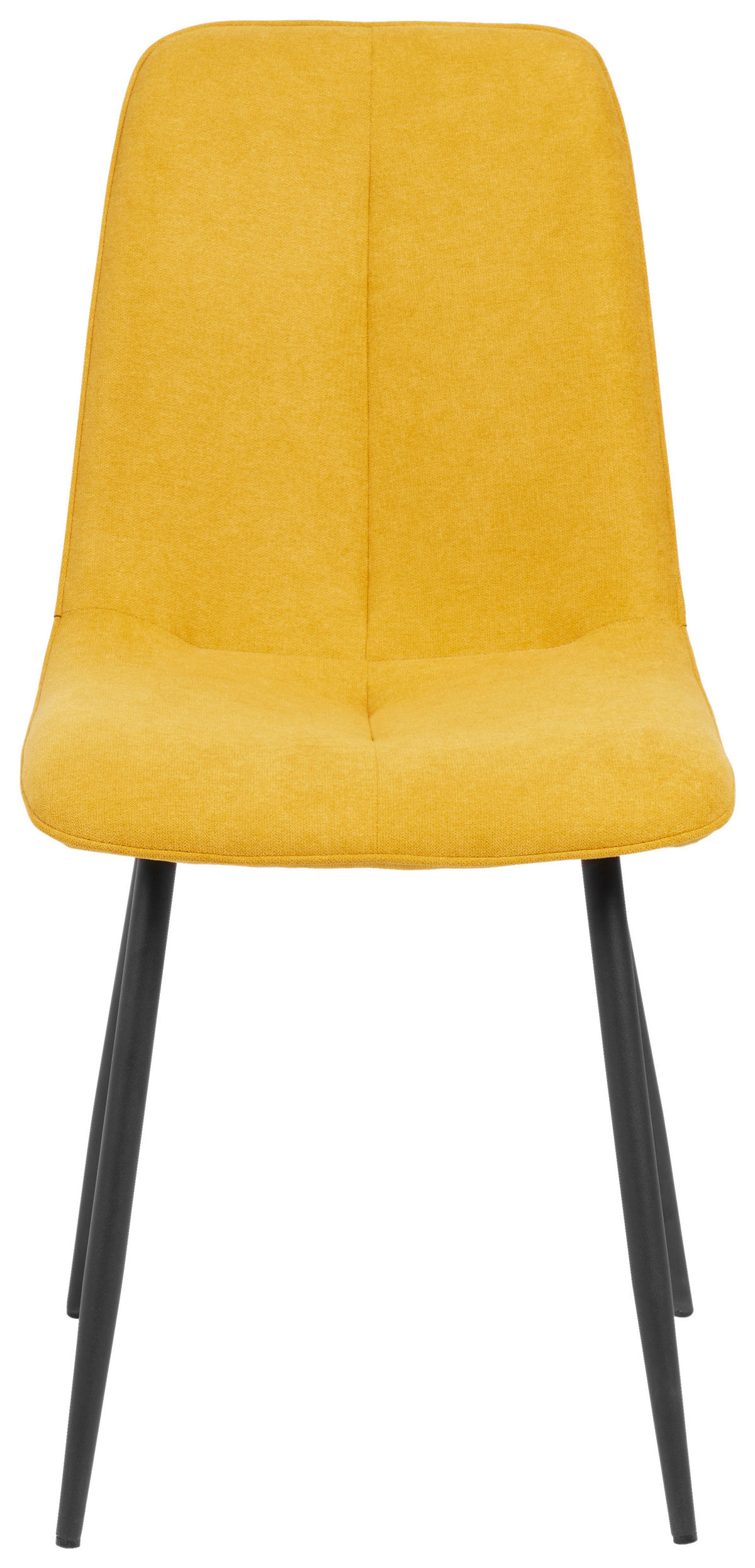 SCAUN in lemn, metal, textil galben  - galben/negru, Modern, lemn/metal (47/87/58cm) - P & B