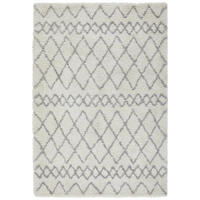 HOCHFLORTEPPICH 133/190 cm Grau, Weiß  - Weiß/Grau, Design, Naturmaterialien/Textil (133/190cm) - Novel