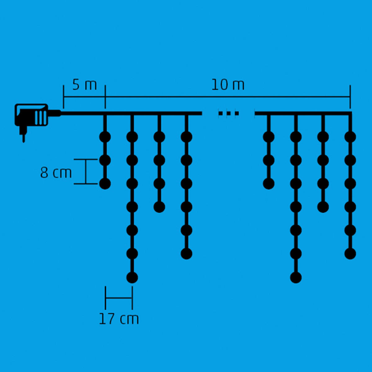 JÉGCSAP FÉNYFÜZÉR - Basics (1000cm)