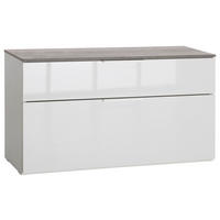 GARDEROBNA KLOP bela, svetlo siva - bela/svetlo siva, Design, kovina (90/50/35cm) - Voleo