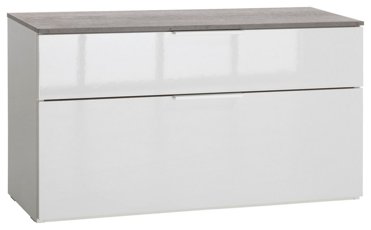 GARDEROBNA KLOP bela, svetlo siva - bela/svetlo siva, Design, kovina (90/50/35cm) - Voleo