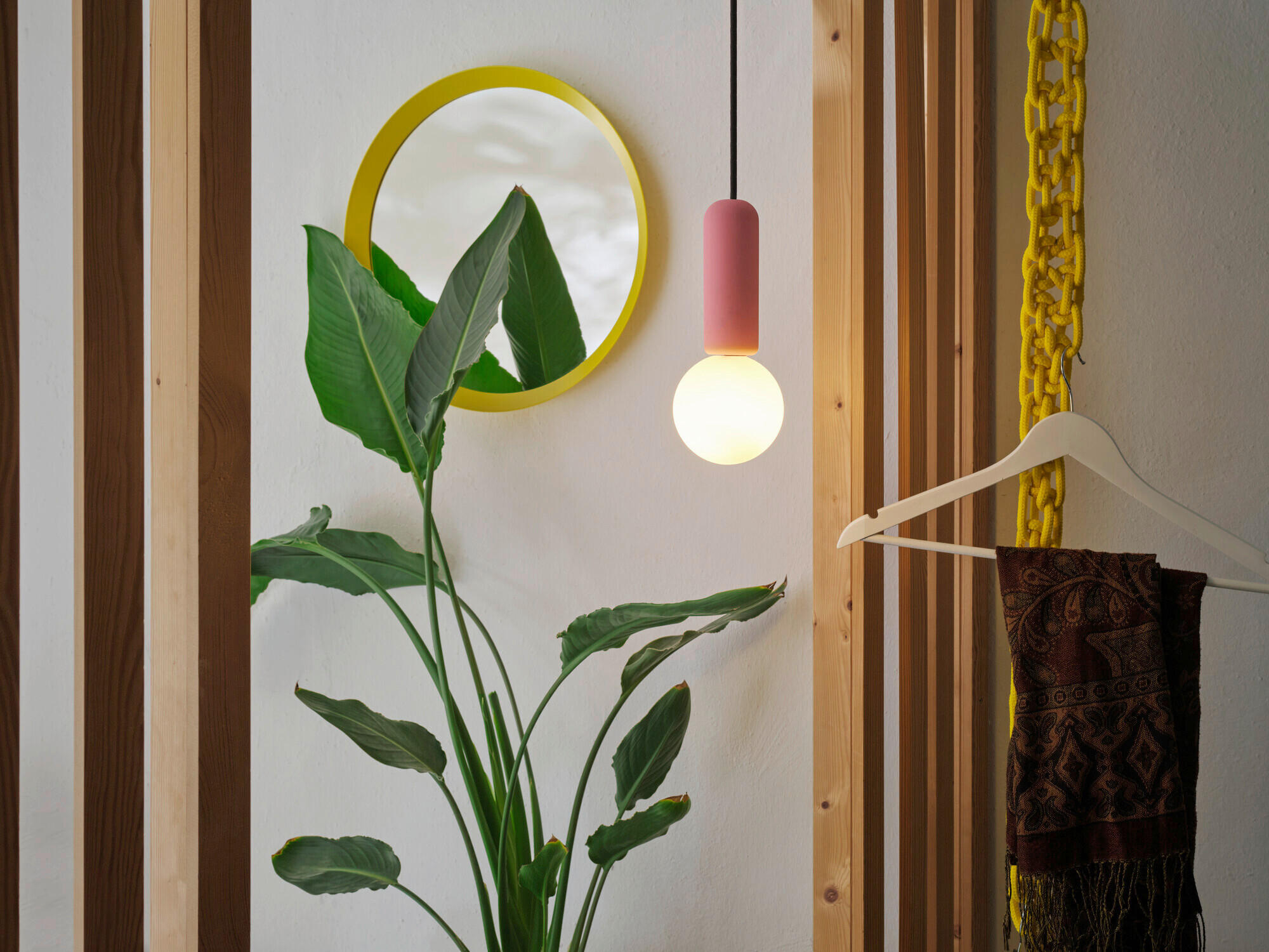 HÄNGELEUCHTE 10/120 cm   - Rosa, Basics, Stein (10/120cm) - Osram