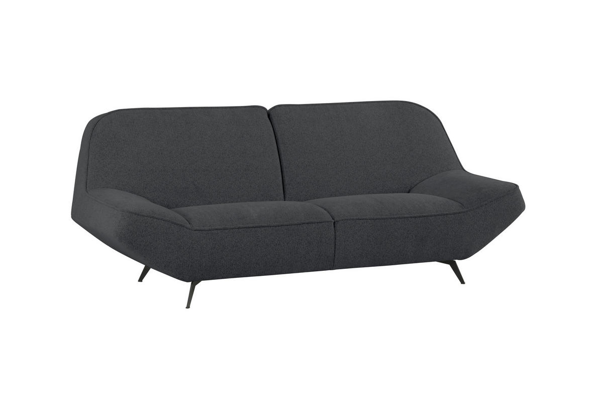 3-SITZER-SOFA in Chenille Anthrazit  - anthracite, Design, textile (223/87/96cm) - MID.YOU