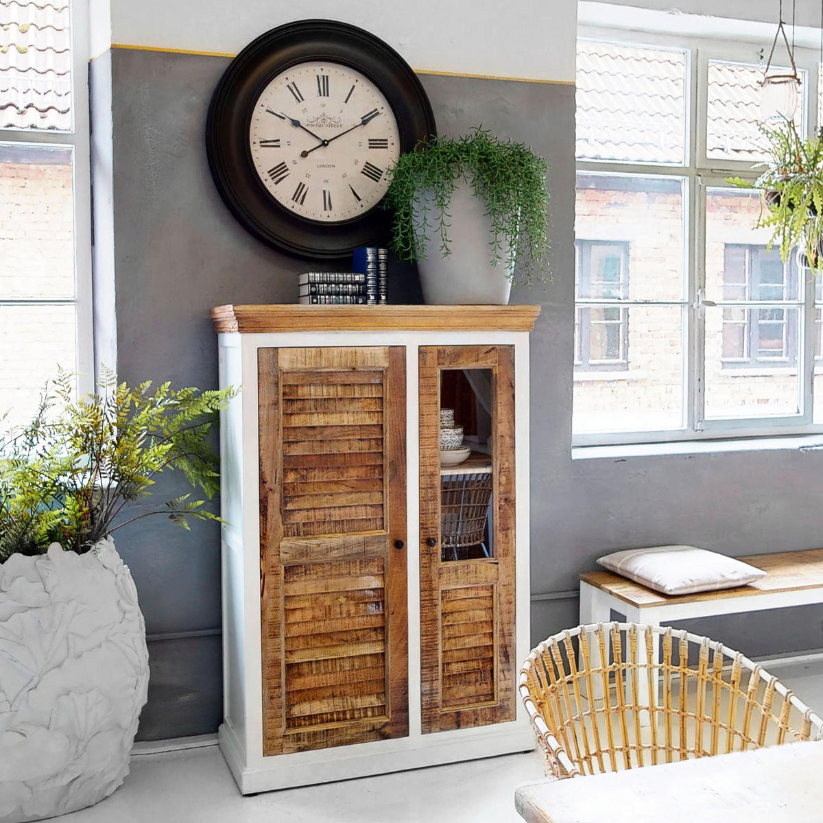 HIGHBOARD  in 100/145/40 cm  - Dunkelbraun/Braun, Trend, Glas/Holz (100/145/40cm) - Livetastic